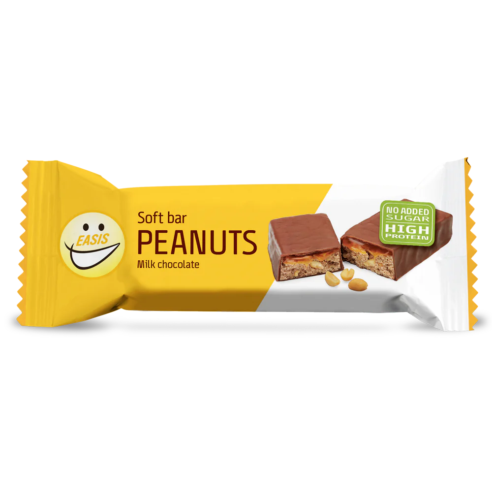 EASIS Soft Bar Peanøtt og melkesjokolade - uten tilsatt sukker