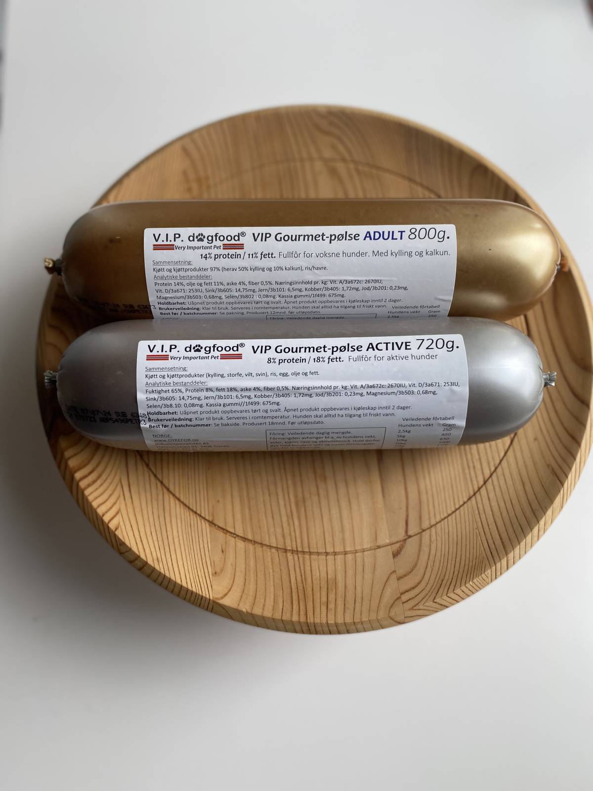 Gourmet Active pølse fra V.I.P. dogfood - 720g