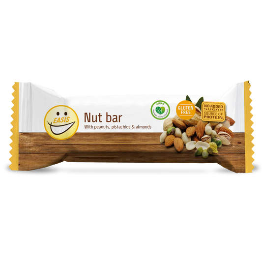 EASIS Nøttebar uten tilsatt sukker, rik på fiber, glutenfri