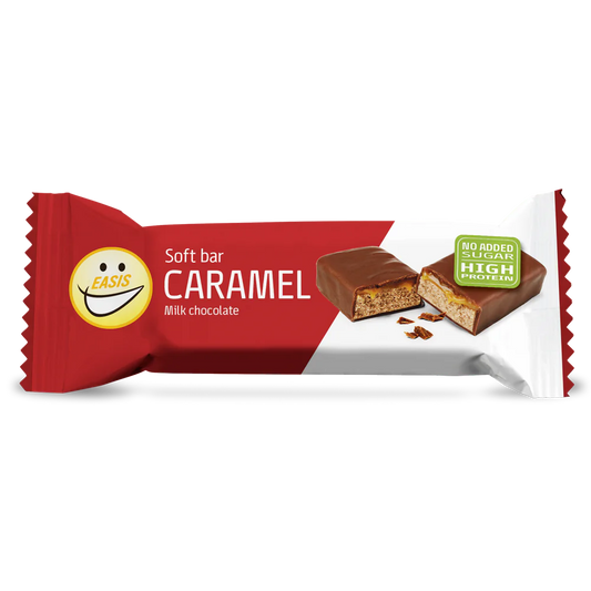 EASIS Soft Bar Karamell og Melkesjokolade - uten tilsatt sukker
