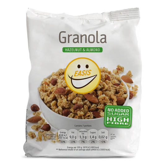 EASIS Granola med hasselnøtter og mandler - uten tilsatt sukker